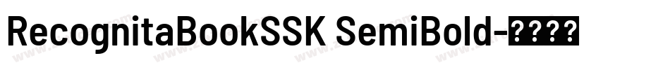 RecognitaBookSSK SemiBold字体转换